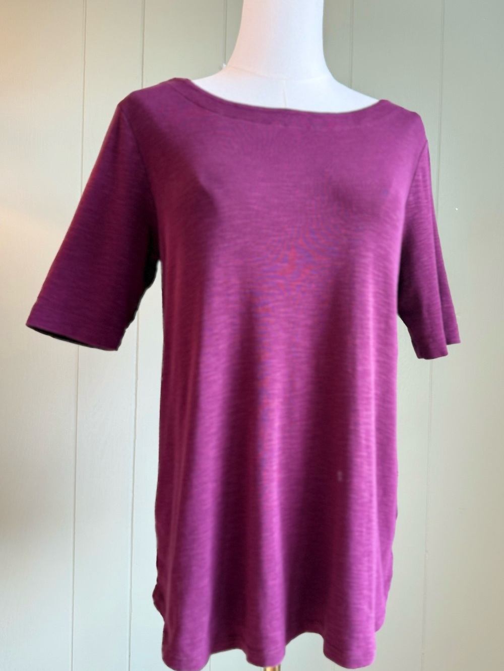 J. Jill Pima Cotton Slub Elbow Sleeve Boatneck Tee Small Fits like a Medium Soft - Picture 7 of 12